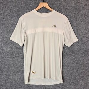 Tracksmith Hare Running Shirt Mens Medium Light Beige Short Sleeve Athletic